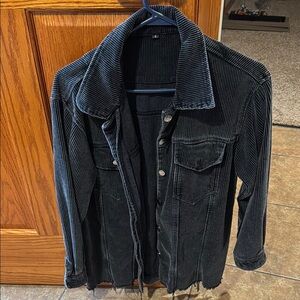 Black oversize corduroy Jacket